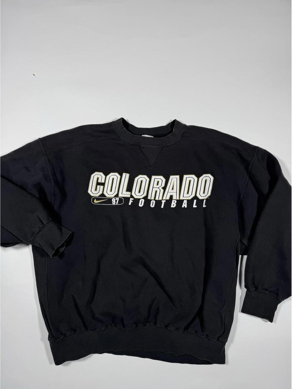 Vintage Nike Colorado Buffaloes Crewneck Sweatshirt 90s Black L